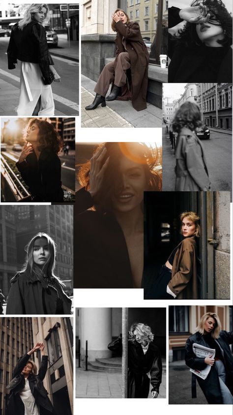 Photoshoot Collage Ideas, Street Photoshoot Ideas For Women, Night Time Portrait Photography, Photoshoot Street Ideas, Photoshoot City Ideas, Ladies Photoshoot Ideas, Photoshoot Ideas In The City, Moodboard Photoshoot Ideas, Street Shoot Photography