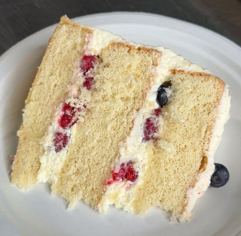 Berry Chantilly Cake (Whole Foods Copycat) — Got Room for More Boston Cream Layer Cake, Chantilly Berry Cake, Whole Foods Berry Chantilly Cake, Chantilly Cake Whole Foods, Whole Foods Berry Chantilly Cake Recipe, Vanilla Velvet Cake Recipe, Almond Sponge Cake Recipes, Cherry Vanilla Cake, Whole Foods Chantilly Cake Recipe