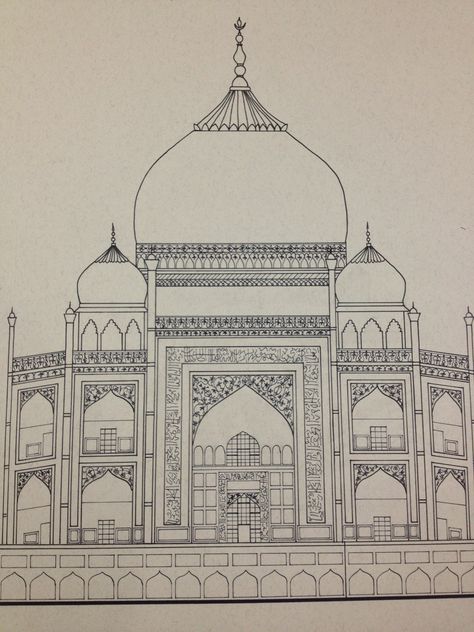 taj mahal detail Taj Mahal Sketch Pencil, Taj Mahal Embroidery, Sketches Meaningful, Taj Mahal Sketch, Taj Mahal Drawing, Taj Mahal Art, Tac Mahal, Mughal Architecture, Watercolor Kit