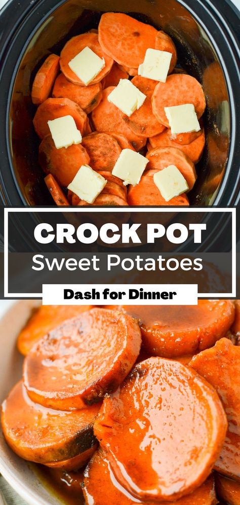 Crock Pot Sweet Potatoes, Crockpot Side Dishes, Sweet Potato Side Dish, Maple Sweet Potatoes, Sweet Potato Sides, Sweet Potato Thanksgiving, Glazed Sweet Potatoes, Sweet Potato Recipes Healthy, Slow Cooker Sweet Potatoes