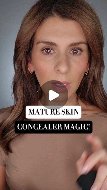 Concealer Over 40 Under Eyes, Eye Brightening Makeup Tutorial, Under Eye Concealer Creasing, Ptosis Eye Makeup, Only Concealer Makeup, Best Concealer For Over 40, How To Hide Under Eye Bags, Under Eye Concealer Over 40, Eyebags Makeup