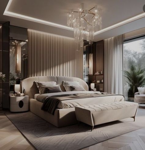 Luxury Bedroom Lighting, Opulent Bedroom, Exclusive Bedroom, Desain Pantry, Modern Luxury Bedroom, Luxury Bedroom Master, Modern Bedroom Design, Master Bedrooms Decor, Luxurious Bedrooms