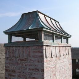 01. French curved chimney cap, patina finish French Chimney, Chimney Caps, Chimney Design, Brick Chimney, Chimney Cap, Copper Roof, Chimney Sweep, Wood Burning Fires, French Cottage