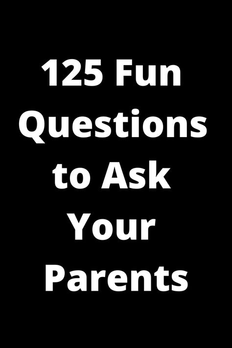 Looking for some quality bonding time with your parents? Check out these 125 fun questions to ask them! From childhood memories to their favorite travel destinations, these thought-provoking questions will spark meaningful conversations and create lasting memories. Strengthen your relationship with your parents by diving into these conversation starters today! Questions To Ask Your Mom, Questions To Ask Your Parents, Best Conversation Starters, Pampers Premium Care, Kids Questions, Sleep Exercise, Tough Conversations, Fun Questions, Happy Stuff