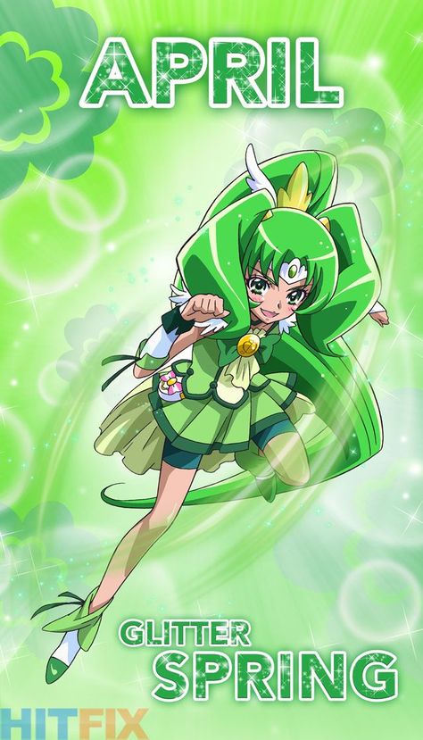 Gliter Force, Search, Glitter Force Netflix, Glitter Force Anime, Spring Glitter Force Characters, Glitter Lucky, Smile Precure, Glitter Bottle, Glitter Rosa, Green Characters, Glitter Crafts, Mahō Shōjo, Glitter Force