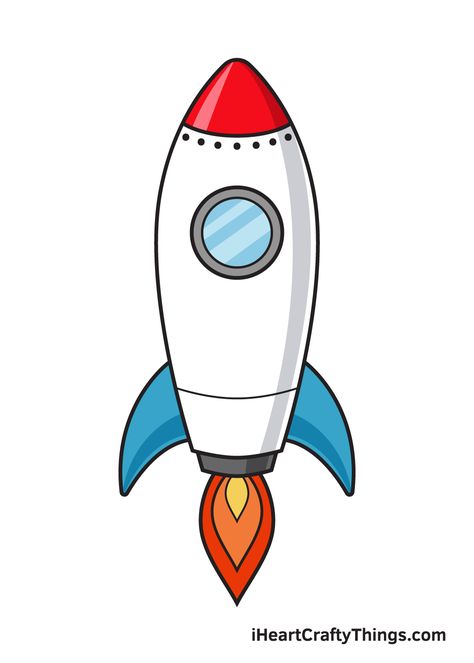 How to Draw a Rocket – Step by Step Guide Rocket Drawing For Kids, Astronauts Drawing, Space Rocket Drawing, Rocketship Drawing, Rocket Doodle, Rocket Ship Drawing, Cartoon Rocket Ship, Space Art Drawing, Rocket Clipart