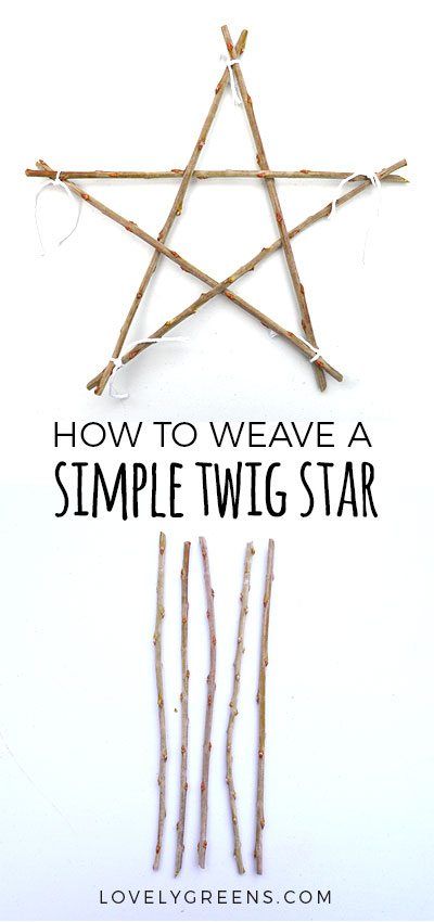 How to weave a Simple Twig Star Natural Christmas Ornaments, Natal Natural, Twig Stars, Juleverksted For Barn, Women Bedroom, Twig Crafts, Twig Art, Nature Craft, Natural Christmas Decor