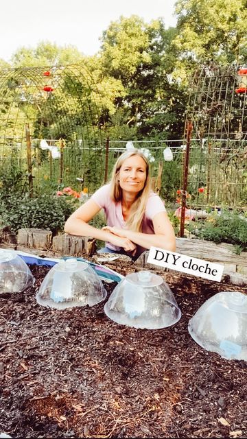 CARRIE👩🏼‍🌾 Home + Farm + DIY on Instagram: "Humidity domes or garden cloches are functional and beautiful but the solid glass ones come with a heavy price tag of around $40 each. Either way the goal is creating a humid environment for germination of your seeds and so i hope this $2.50 DIY can bring you the same function and fancy on a budget that suits you!! . #gardenplants #gardengoals #gardentotable #gardentherapy #growfoodnotlawns #growyourfood #growwhatyoueat #growingfood #growfood #garde How To Make Garden Cloches, Diy Plant Cloche Ideas, Plant Cloche Diy, Diy Plant Humidity Dome, Garden Cloche Ideas, Diy Garden Cloche Ideas, Garden Cloche Diy, Diy Humidity Dome, Fancy On A Budget