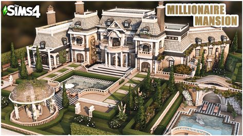 Mega Mansions Floor Plan Bloxburg, Landgraab Mansion, Sims 4 Palace, Mansion Layouts, Sims 4 House Layout, Sims 4 Mansion, Millionaire Mansion, Vintage Mansion, Castle Layout