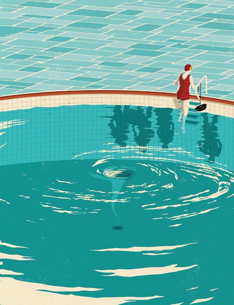 Portfolio on Behance Illustrated Backgrounds, 데이비드 호크니, Mark Smith, Pool Art, Tableau Art, Water Art, Arte Popular, Editorial Illustration, Pics Art