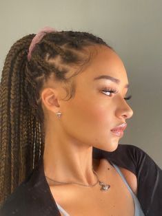 Boxbraids Hairstyle, Girls Braids, Side Profile, Box Braids Hairstyles, Black Girls Hairstyles, Aesthetic Hair, Protective Hairstyles, Braid Styles, Pretty Hairstyles