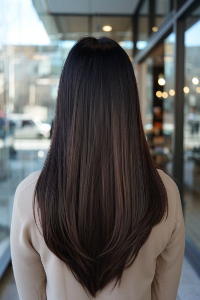 18+ Haircuts For Long Hair To Inspire You Long Haircut Thick Straight Hair, Long Straight Haircuts For Women, Low Maintenance Layers Long Hair, Long Layered V Cut Hair, Women S Haircut Long, Long Low Maintenance Haircut, Latest Haircut For Women Long Hair, Simple Long Haircut, Long Straight Haircut Ideas