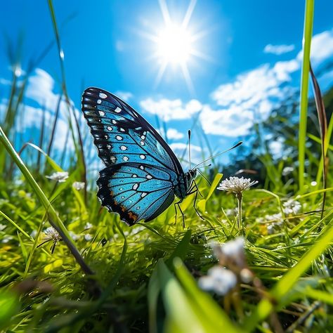 Papillon Dans Le Ciel Bleu Et La Lumière... | Premium Photo #Freepik #photo #papillons #fond-papillon #papillon-eurasien #illustration-papillon Photo Papillon, Pinterest Art, Princess Leonor, Blue Frames, Blue Butterfly, Site Internet, Premium Photo, Mother Nature, Art Inspo