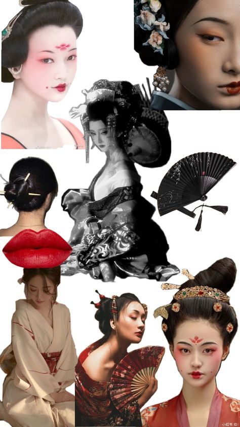 Japanese Hairstyle Traditional, Traditional Makeup, Japanese Makeup, Japanese Hairstyle, Hairstyles Ideas, Japanese Traditional, High Fashion, Women's Fashion, Hairstyles