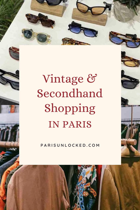 Vintage & Secondhand Shopping in Paris: Best Shops by Neighborhood by Paris Unlocked | A guide for culturally curious travelers. Indulge in the allure of vintage shopping in Paris with our guide to the best shops in the city. From timeless fashion finds to unique treasures, uncover hidden gems and retro chic spots that embody Parisian style and history. Read more. paris thrift stores, paris vintage boutiques, paris retro fashion, vintage clothing paris, paris shopping, where to shop in paris Tipping In Paris, Thrift Stores In Paris, Best Things To Buy In Paris, Paris Thrift Stores, Where To Shop In Paris, Paris Thrifting, French Streets, Paris Girls Trip, Vintage Paris Aesthetic