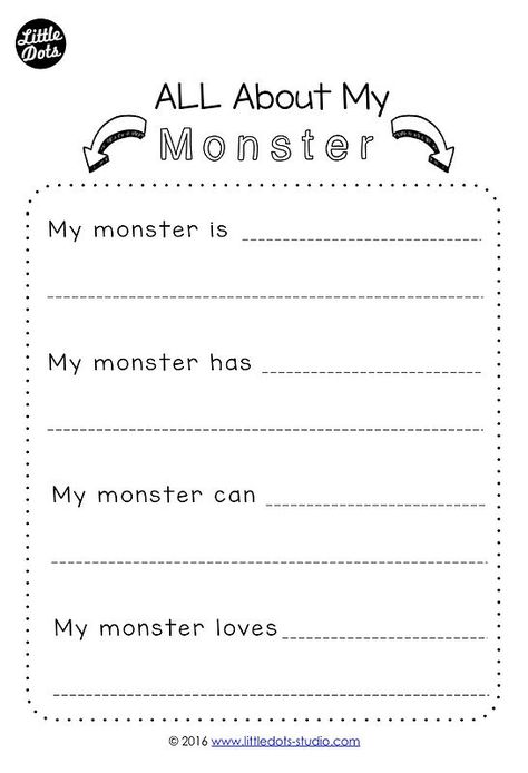 Hey That's My Monster Activities, Create Your Own Monster Printable, Monster Writing Activity, Build A Monster Worksheet, Create Your Own Monster, Monster Writing, Halloween School Activities, Newspaper Writing, Build A Monster