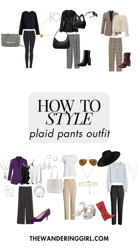 Save this pin for plaid pants, best plaid pants, plaid pants summer, plaid pants winter, plaid pants fall, plaid pants women, plaid pants unisex, plaid pants outfit spring, plaid pants outfits women, plaid pants outfit casual, plaid pants work outfit, plaid pants everyday style, plaid pants for women, plaid pants street style, classy plaid pants, checkered pants, what to wear with plaid pants, and more. Tap this post to slay on your plaid pants #OOTD right now! Plaid Pants Work Outfit, Dress Pants Outfits Work, Plaid Pants Outfit Casual, Plaid Pants Outfit Women, Black And White Plaid Pants Outfit, Black Plaid Pants Outfit, Fall Plaid Pants, Grey Plaid Pants Outfit, Outfit Plaid Pants