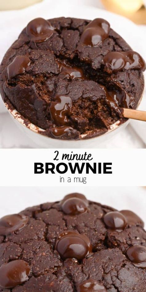 Healthy+Brownie+in+a+Mug Healthy Brownie In A Mug, Low Fat Brownies, Low Calorie Brownies, Mug Dessert Recipes, Protein Brownies Recipe, Mug Brownie Recipes, Mug Brownie, Healthy Brownie, Low Calorie Chocolate