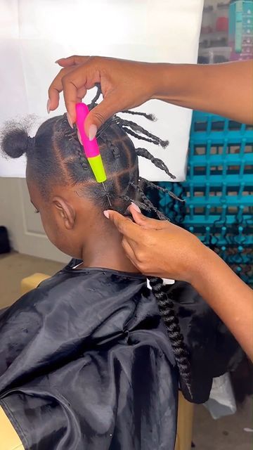 Quick Braids For Black Hair Kids, Girls Crochet Hairstyles, Quick Hairstyles With Braiding Hair Black Women, Lil Kids Braiding Hairstyles, Up Do Braids For Black Hair, Cute Hairstyles For Black Kids 9-10, Hair Styles For Kids Black Natural, Toddler Box Braids For Kids, Crochet Hair For Kids