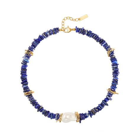 PRICES MAY VARY. 1.STYLE: Lapis lazuli, with its deep, rich blue hue, has been treasured for centuries for its association with wisdom and truth. The blue necklace seamlessly harmonizes classic allure with modern aesthetics, blending the timeless charm of lapis lazuli with the luminous grace of pearls. Versatile and sophisticated, it is a statement necklace that bridges the gap between tradition and innovation. 2.DESIGN: The lapis lazuli necklace exudes a mesmerizing charm, symbolizes self-aware Necklace Beads Aesthetic, Handmade Jewelry Ideas, Baroque Jewelry, Chunky Gold Necklaces, Business Art, Beachy Jewelry, Lapis Necklace, Necklace Big, Chunky Statement Necklace