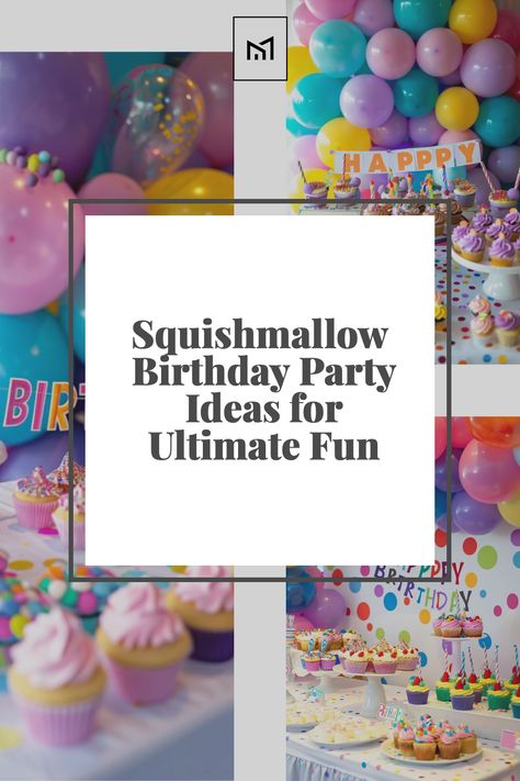 Dive into a world of soft and squishy delights with a Squishmallow-themed birthday party. Decorate with giant Squishmallow plushies, colorful balloons, and marshmallow-inspired treats. Set up DIY Squishmallow crafting stations where guests can design their own cuddly creatures for a truly unforgettable celebration. Diy Squishmallow Party, Diy Squishmallow Crafts, Diy Squishmallow Party Decorations, Squishmallow Birthday Party Free Printable, Squish Mellow Birthday Party Decorations, Squishmallow Sleepover Party, Squishmallow Birthday Party Ideas Food, Squishmallow Adoption Party, Squishmallow Birthday Party Food