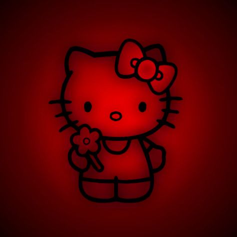 Red Hello Kitty Pfp, Red Hello Kitty Wallpaper, Hello Kitty Random, Pink Hello Kitty Wallpaper Iphone, Red Hello Kitty, Cat App, Catholic Wallpaper, Red And Black Wallpaper, Red Y2k