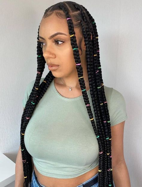 Braids Cornrows, Big Box Braids Hairstyles, African Hair Braiding Styles, Braided Hairstyle, Box Braids Hairstyles For Black Women, Braided Cornrow Hairstyles, Protective Hairstyles Braids, Cool Braid Hairstyles, Pretty Braided Hairstyles