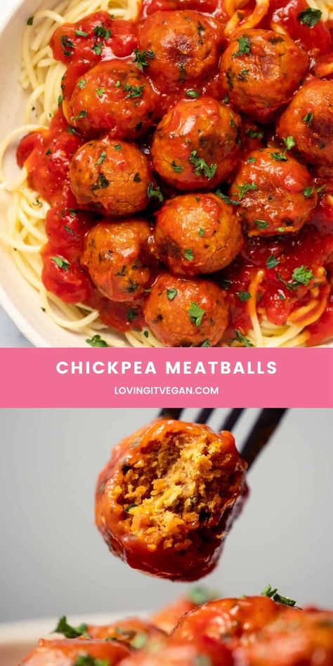 Chickpea Vegan Recipe, Vegan Chickpeas Recipe, Chickpea Balls Vegan, Chickpea Meatballs Vegan, Vegan Recipes With Chickpeas, Easy Vegan Chickpea Recipes, Vegetarian Recipes With Chickpeas, Vegetarian Recipes Chickpeas, Vege Meatballs