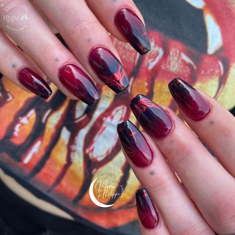 The Flash Nails Designs, Wanda Inspired Nails, Wanda Maximoff Inspired Nails, Scarlett Witch Nails, Wanda Maximoff Nails Designs, Scarlet Witch Inspired Nails, Wanda Vision Nails, Marvel Nails Designs The Avengers, Marvel Gel Nails