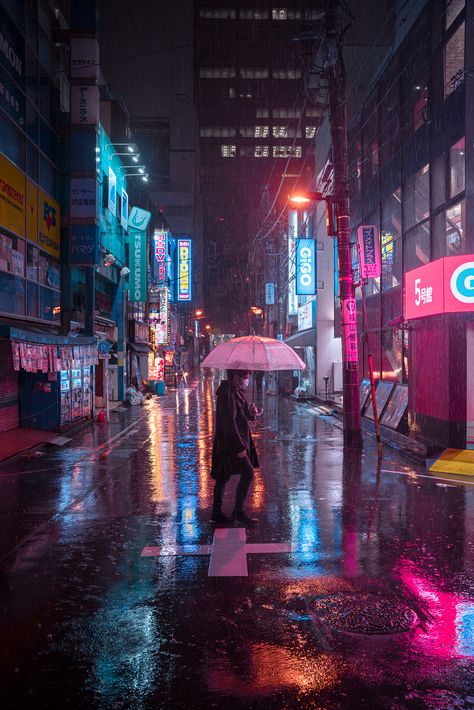 Tokyo Photography, Tokyo Aesthetic, Tokyo Photos, City Rain, Umbrella Photography, Relaxing Videos, Sleep Study, Night Rain, Tokyo Night