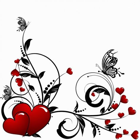 Image St Valentin, Valentines Day Drawing, Butterfly Png, Pattern Butterfly, Valentines Day Heart, Siluete Umane, Floral Abstract, Saint Valentine, Dessin Adorable