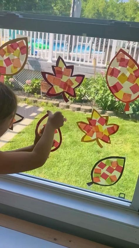 Leaf Sun Catchers in 2022 | Fall preschool activities, Homeschool crafts, Fall crafts Fall Theme Art For Toddlers, Fall Season Crafts For Preschool, Sensory Thanksgiving Activities, Fall Art For Toddlers October, Toddler Fall Art Activities, Preschool Harvest Crafts, Fall Tissue Paper Crafts For Kids, Leave Activities For Toddlers, Fall Crafts For 3yrs Old