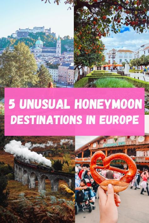 In this article, I will share some fantastic yet unusual honeymoon ideas in Europe and tell you about 5 often overlooked honeymoon destinations in Europe, from secluded islands to quaint villages. Honeymoon In Germany, Spain Honeymoon, European Honeymoon, Best Weekend Trips, Europe Honeymoon, Life In The Uk, Austrian Alps, Honeymoon Destination Ideas, Romantic Honeymoon Destinations