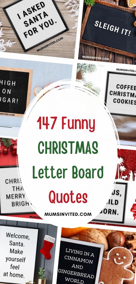 Here are the best short, funny, hilarious and witty Christmas letter board quotes to make you laugh out loud. You'll find the funniest letter board quotes about elf and grinch that kids will love. These cute Christmas letterboard quotes are filled with humor and will resonate with lovers of Christmas vacation. winter letterboard quotes. December letter board. christmas felt board quotes. holiday letter board ideas. christmas word board. christmas message board. christmas felt board quotes. Short Christmas Letter Board Quotes, December Letter Board, Funny Christmas Letterboard Quotes, Christmas Letterboard Quotes, Winter Letterboard, Funny Christmas Letter Board, Felt Board Quotes, Christmas Letter Board Quotes, Christmas Letterboard