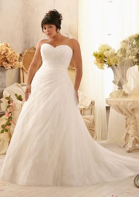 {Curvy Wedding Dress of the Week} Mori Lee ~ Julietta Spring 2014 Collection | The Pretty Pear Bride Wedding Dresses For Older Brides, Dresses For Older Brides, Grecian Wedding Dress, Curvy Wedding Dress, Grecian Wedding, Curvy Wedding, Plus Size Brides, Plus Size Wedding Gowns, Wedding Dress Patterns