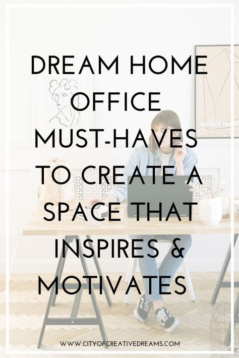 Dream Home Office Must-Haves to Create a Space That Inspires & Motivates | City of Creative Dreams, Office home, office decor, office ideas, small office ideas, small office ideas business, small office ideas in bedroom, small office ideas home spare room, small office ideas in living room, small office ideas home layout, small office ideas at work, small office ideas home desks Office Ideas At Work, Small Office Ideas At Work, Small Office Ideas Home Spare Room, Small Office Ideas Business, Small Office Layout Ideas, Small Office Ideas Home, Small Office Layout, Bedroom Home Office Ideas, Dream Home Office