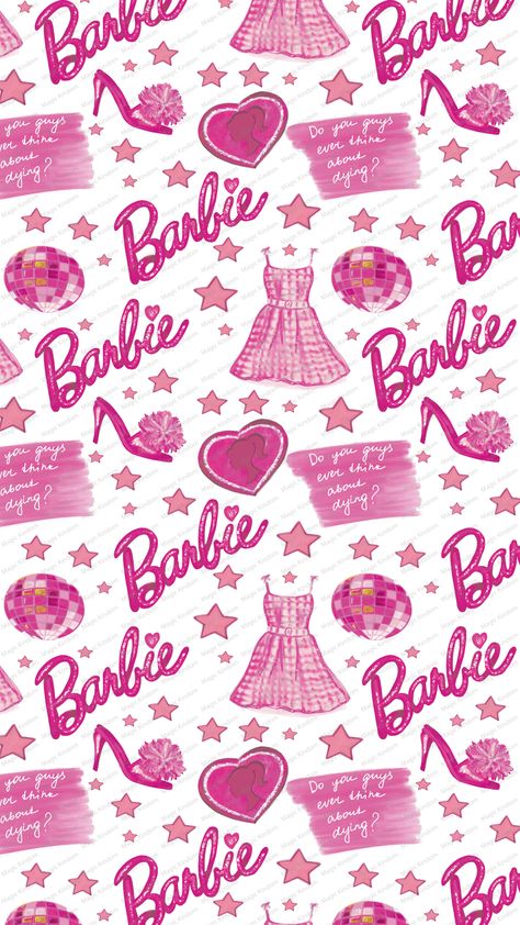 Barbie Wallpaper For Ipad, Barbie Scrapbook Ideas, Barbie Ipad Wallpaper, Barbie Movie Wallpaper Iphone, Barbie Cartoon Wallpapers, Barbie Phone Wallpapers, Wallpaper Backgrounds Barbie, Walpaper Barbie, Barbie Aesthetic Background