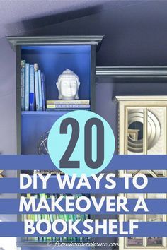 Painting Bookshelves, Update Bookshelf, Easy Diy Bookshelf, Cheap Bookcase, Build Your Own Shelves, Painting Shelves, Shelf Makeover, Brown Bookcase, Bookshelf Makeover