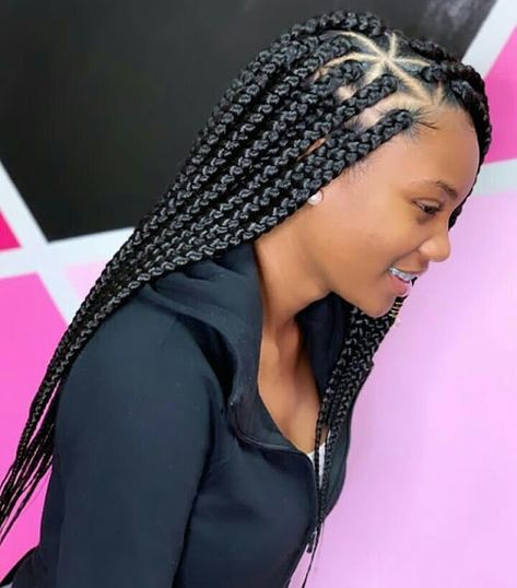 Trendy 2019 Braided Hairstyles - Beautiful Braiding, Box Braids, Cornrows and Weaves For You - Emmanuel's Blog Braiding Box Braids, Rasta Braids, Box Braid Hair, Braids Cornrows, Big Box Braids, African Hair Braiding Styles, Long Box Braids, Box Braids Hairstyles For Black Women, Box Braids Styling