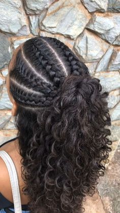 Inside Out Braid, Curly Hair Braids, Kids Curly Hairstyles, Cute Curly Hairstyles, Curly Hair Styles Easy, Slick Hairstyles, Kids Braided Hairstyles, Modern Hairstyles, Hairstyles For School