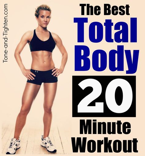 The Best 20 Minute Total-Body Workout – The perfect workout when you’re short on time! 20 Minute Workout At Home, 30 Minute Workout At Home, Total Body Workout At Home, Standing Workouts, Lunch Workout, Total Body Workouts, Free Weight Workout, 30 Min Workout, Standing Workout