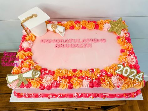 I love these fun graduation party colors! 🪩 🩷🧡 Pink And Yellow Graduation Party, Graduation Party Ideas Pink And Orange, Graduation Party Set Up Ideas, Graduation Theme Party Ideas, Orange Grad Party, Pink And Orange Graduation Party, Pink Grad Cake, Senior Graduation Party Ideas, Graduation Party Theme Ideas