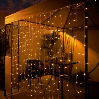 Garden String Lights, Led Curtain, Solar Fairy Lights, Solar Powered Lights, Solar String Lights, Curtain Lights, Canopies, Solar Powered, Garden Lighting