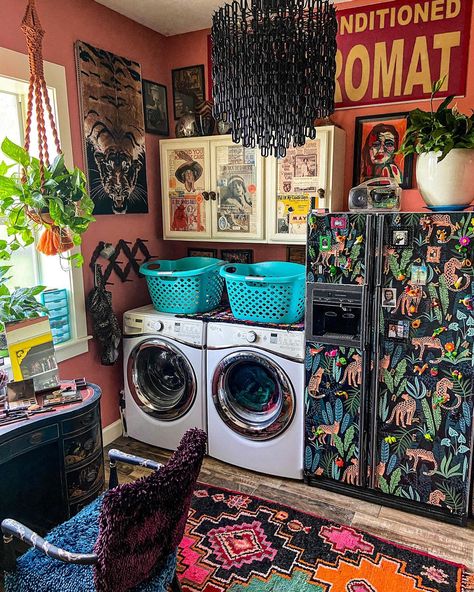 In recent years, the humble laundry room has undergone a significant transformation. No longer relegated to the basement or hidden away, these spaces ... Vintage Rooms, Vintage Eclectic Home, Barn Style Shed, Small Laundry Room Ideas, Have A Wonderful Week, Apartment Vibes, Metal Tape, Mexican Wall, Foam Boards