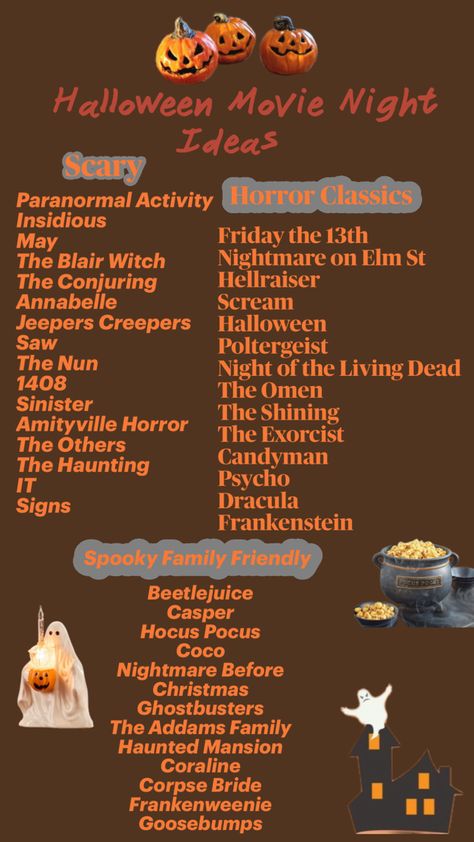 Halloween Movie Night Spooky Movie Night Outside, Spooky Movie Date Night, Fall Snacks For Movie Night, Movie Night Snacks Halloween, Spooky Halloween Movie Night, Outdoor Horror Movie Night, Halloween Movie Night Decorations, Outdoor Halloween Movie Night Ideas, Spooky Game Night