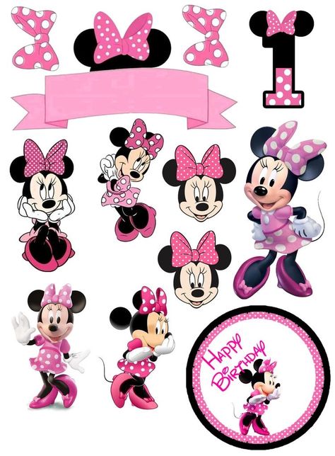 Pink Mini Mouse Cake Topper Printable, Mini Mouse Topper Printable, Mickey Mouse Toppers Free Printable, Pink Minnie Mouse Cake Topper Printable, Minnie Mouse Toppers Free Printable, Cake Stickers Free Printable, Mini Mouse Printable, Minnie Mouse Cake Topper Free Printable, Mini Mouse Cake Topper Printable