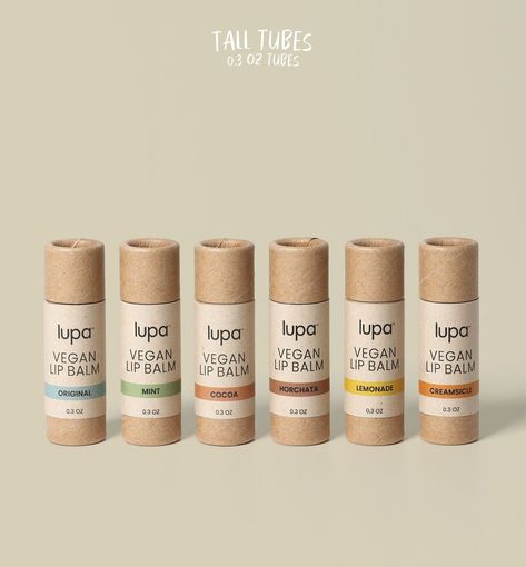 Vegan Lip Balm (Tall) - Organic Ingredients, Plastic-Free, Biodegradable, No Preservatives, Zero Additives, Handmade Lip Balm Paper, Organic Oils For Skin, Lip Balm Packaging Design, Lip Balm Packaging Ideas, Grapeseed Oil Benefits, Balm Packaging, Lips Balm, Lip Balm Packaging, Vegan Lip Balm