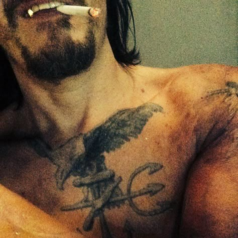 Norman Reedus, A Man, Instagram Post, Tattoos, Hair, On Instagram, Instagram