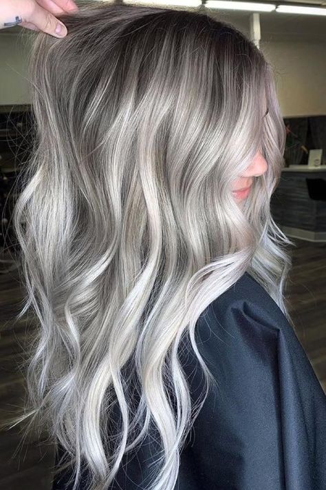 Ice Blonde Hair, Grey Blonde Hair, Ash Blonde Hair Colour, Silver Blonde Hair, Icy Blonde Hair, Grey Hair Inspiration, Cool Blonde Hair, Silver Hair Color, Hair Gray