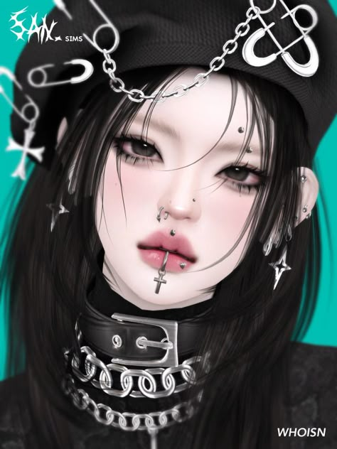 San333 Sims 4, Sims 4 Alt Makeup, Sims 4 Emo Makeup Cc, Sims 4 Gothic Makeup, Sims 4 Goth Makeup, Sims 4 Cc Goth Makeup, Sims 4 Piercing, Sims Cc Goth Makeup, Sims 4 Cc Maxis Match Goth Makeup